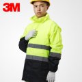 3M R2912 PVC防水安全警示服、光分体雨衣、反光套装